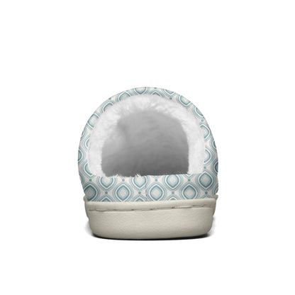 Custom Your Own Personalized Cotton Slippers for Dog Cat Lover Add Any Text Photoes Grayish blue