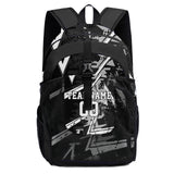 Customize Black White Sports Backpacks Featuring Personalized Names, Numbers and Logos