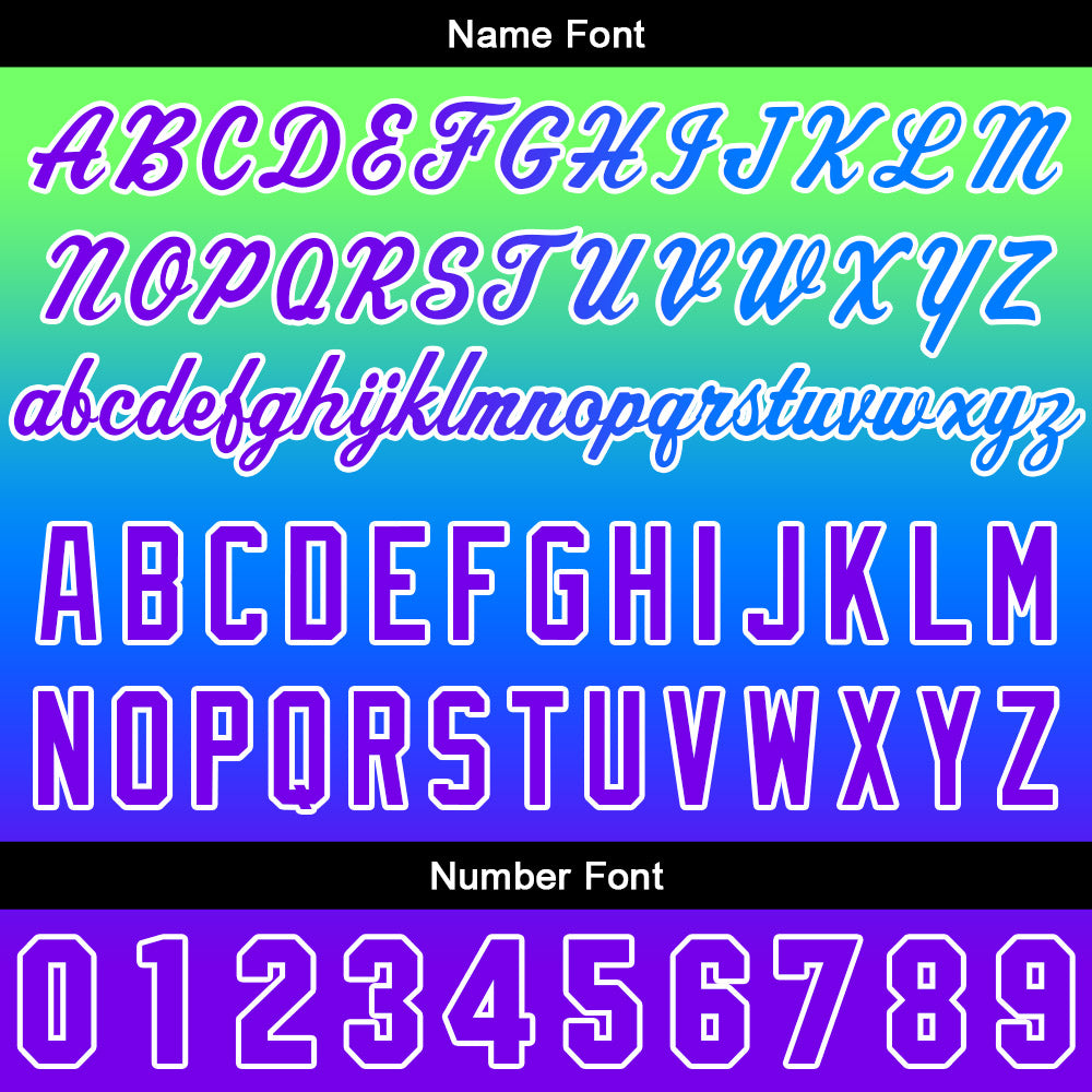 Custom Gradient Hoodie For Man Woman Girl Boy Print Your Logo Name Number Green Blue Purple