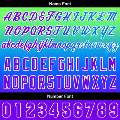 Custom Gradient Hoodie For Man Woman Girl Boy Print Your Logo Name Number Green Blue Purple