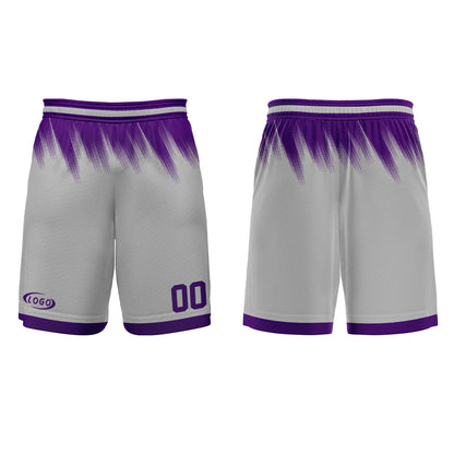 Custom Grey Purple Basketball Jersey Uniform Suit Printed Your Logo Name Number