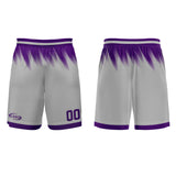 Custom Grey Purple Basketball Jersey Uniform Suit Printed Your Logo Name Number