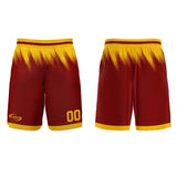 Custom Red Yellow Basketball Jersey Uniform Suit Printed Your Logo Name Number