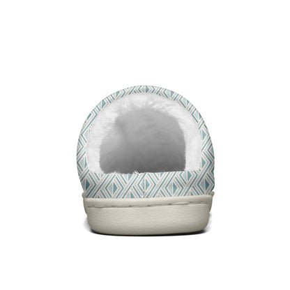 Custom Your Own Personalized Cotton Slippers for Dog Cat Lover Add Any Text Photoes Grayish blue triangle