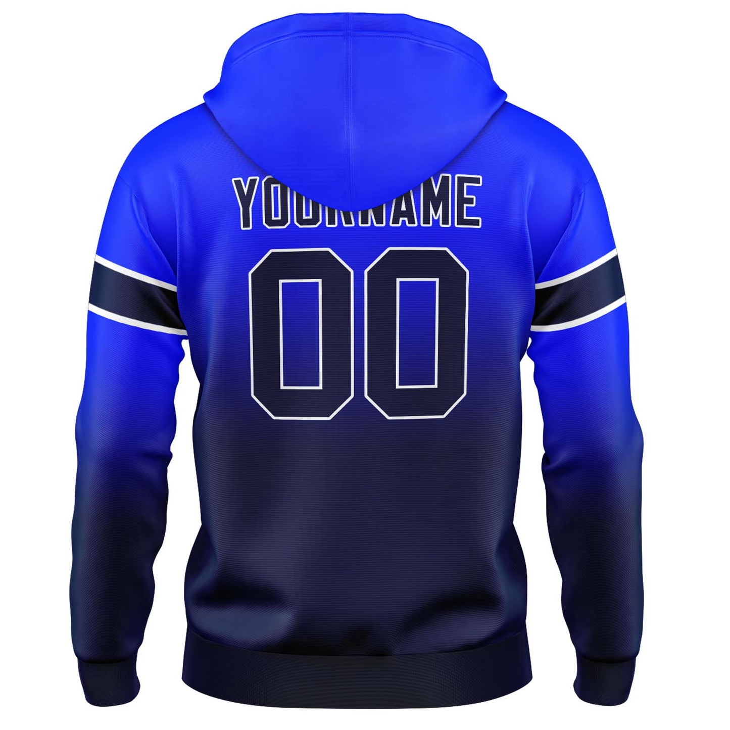 Custom Gradient Hoodie For Man Woman Girl Boy Print Your Logo Name Number Royal&Navy