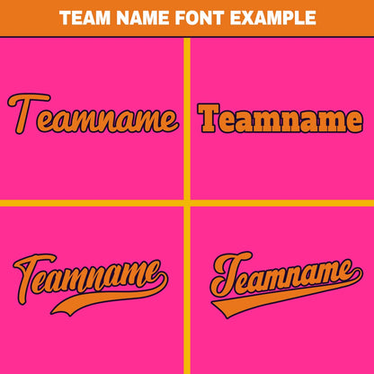 Custom Pink Yellow Hip Hop Baseball Jersey Stitched Printed - Personalized Name Number Shirts #BB-0919-0086