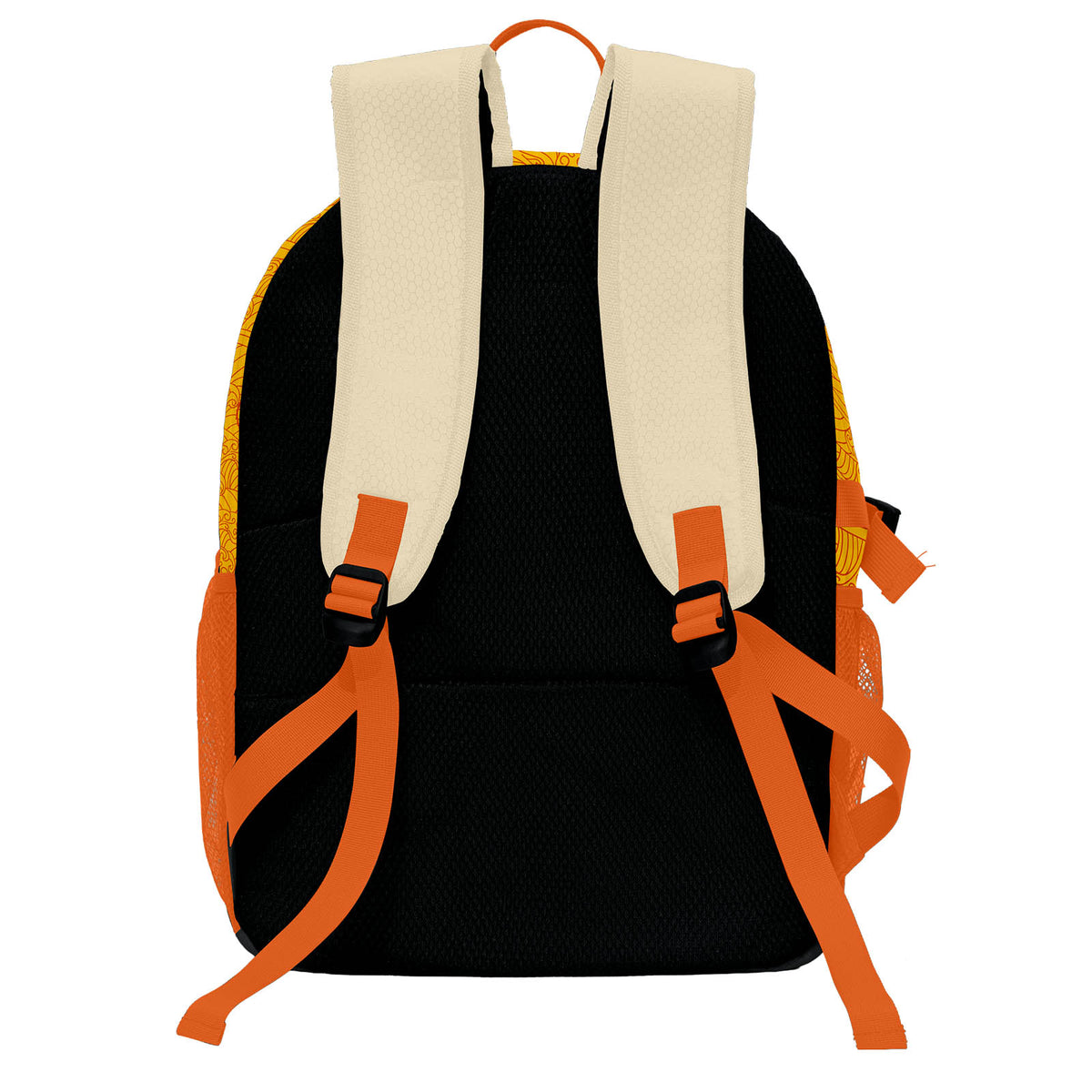 Custom Rice White Orange Yellow Basketball Soccer Backpack Personalized Player Names Numbers Team Logo #BB-0919-0034