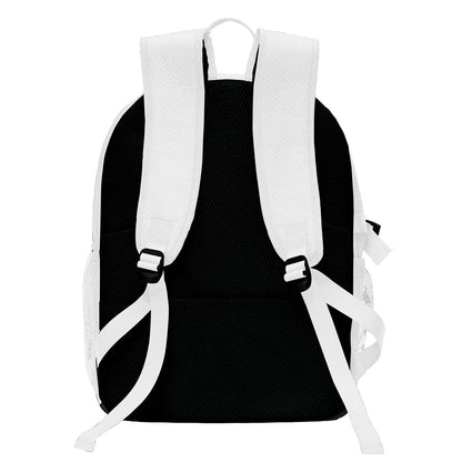 Custom White Basketball Soccer Backpack Personalized Player Names - Numbers & Team Logo #150-BP-0914-0031