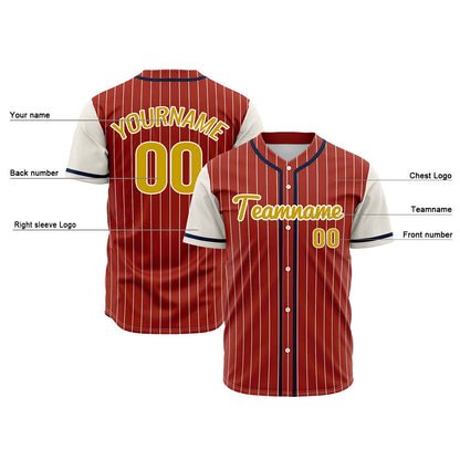 Custom Red Off White Hip Hop Baseball Jersey Stitched Printed - Personalized Name Number Shirts #BB-0919-0089