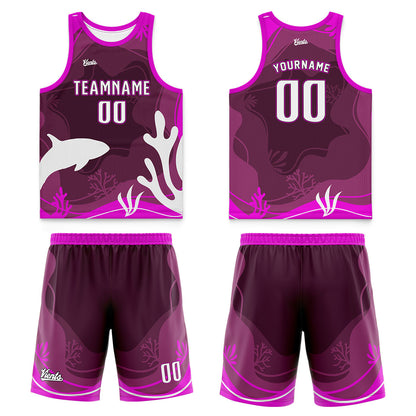 Custom Red Wide Shoulder Basketball Jersey, Breathable Mesh Team Uniform for Adult & Yout