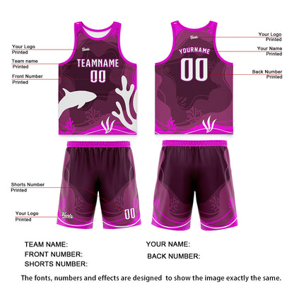 Custom Red Wide Shoulder Basketball Jersey, Breathable Mesh Team Uniform for Adult & Yout