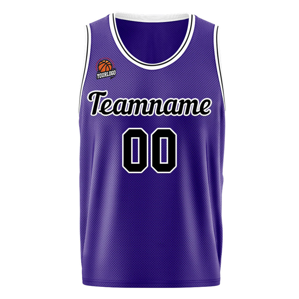 Custom Basketball Jersey Purple-Black