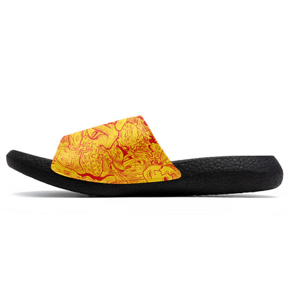 Customized Basketball Slippers With Added Patterns, Name Number Logo