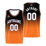 Custom Basketball Jersey Personalized Stitched Team Name Number Logo Purple&Orange