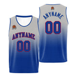 Custom Basketball Jersey Personalized Stitched Team Name Number Logo Red&Royal