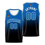 Custom Basketball Jersey Personalized Stitched Team Name Number Logo Blue&Navy