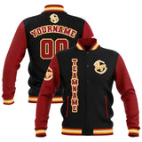 Custom Black Red Yellow Waterproof Varsity Jackets Personalized Stitched Name Number Logo to Letterman Jackets