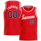 Custom Stitched Basketball Jersey for Men, Women And Kids Red-White-Navy