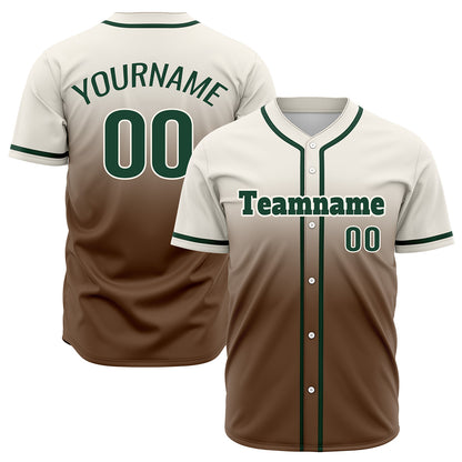 Custom Off White Brown Hip Hop Baseball Jersey Stitched Printed - Personalized Name Number Shirts #BB-0919-0068