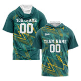 Custom Green Short Sleeve Hoodies for Men Women Shirts with Hoods Printed Name Logo