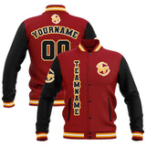 Custom Black Red Yellow Waterproof Varsity Jackets Personalized Stitched Name Number Logo to Letterman Jackets