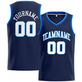 Custom Stitched Basketball Jersey for Men, Women And Kids Navy-White-Royal-Light Blue