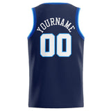 Custom Stitched Basketball Jersey for Men, Women And Kids Navy-White-Royal-Light Blue