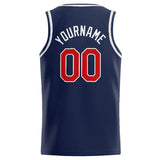 Custom Stitched Basketball Jersey for Men, Women And Kids Navy-Red-White
