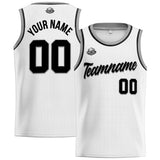 Custom Stitched Basketball Jersey for Men, Women  And Kids White-Black-Gray