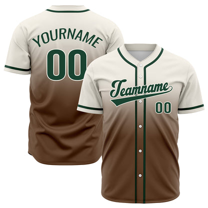 Custom Off White Brown Hip Hop Baseball Jersey Stitched Printed - Personalized Name Number Shirts #BB-0919-0068