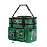 Custom Green Black All-Over Print Double Layer Insulated Cooler Bag - Waterproof 600D Oxford Picnic Tote for Team Events & Outdoor BBQ