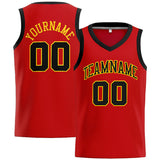 Custom Stitched Basketball Jersey for Men, Women And Kids Red-Black-Yellow