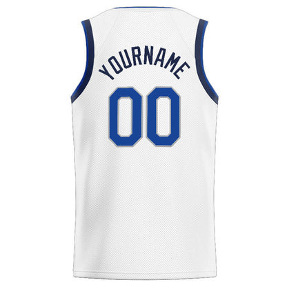 Custom Stitched Basketball Jersey for Men, Women And Kids Kelly White-Blue-Gray-Navy