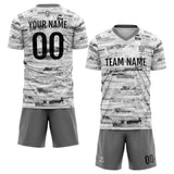 Custom Soccer Uniform Jersey Kids Adults Personalized Set Jersey Grey Wallpaper