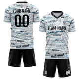 Custom Soccer Uniform Jersey Kids Adults Personalized Set Jersey Light Blue Wallpaper