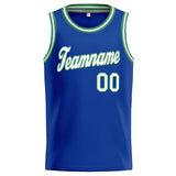 Custom Stitched Basketball Jersey for Men, Women And Kids Royal-White-Teal