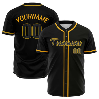 Custom Black Hip Hop Baseball Jersey Stitched & Printed & Personalized Name Number Shirts