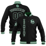 Custom Black White Green Waterproof Varsity Jackets Personalized Stitched Name Number Logo to Letterman Jackets