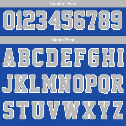 Custom Royal Grey White Reversible Basketball Suit for Adults and Kids Personalized Jersey
