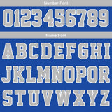 Custom Royal Grey White Reversible Basketball Suit for Adults and Kids Personalized Jersey