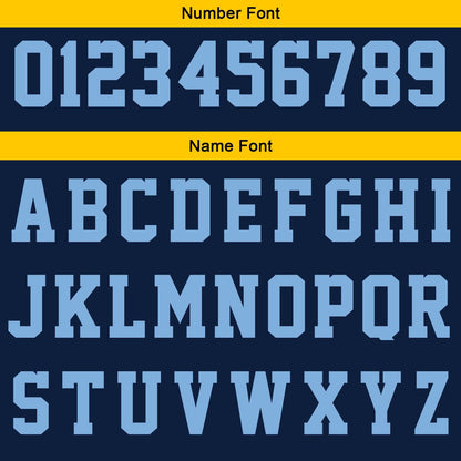 Custom Navy Light Blue Yellow Reversible Basketball Suit for Adults and Kids Personalized Jersey