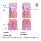Custom Purple Pink White Gradient Basketball Jersey Uniform Suit Printed Your Logo Name Number