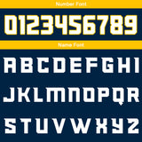 Custom Navy Yellow Reversible Basketball Suit for Adults and Kids Personalized Jersey