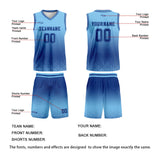 Custom Blue Deep Blue Gradient Basketball Jersey Uniform Suit Printed Your Logo Name Number