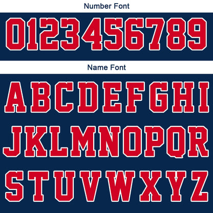 Custom Navy Red White Reversible Basketball Suit for Adults and Kids Personalized Jersey