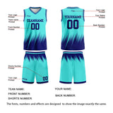 Custom Teal Blue Basketball Jersey Uniform Suit Printed Your Logo Name Number