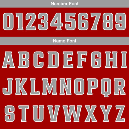 Custom Red Grey Basketball Jersey Uniform Suit Printed Your Logo Name Number