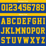 Custom Royal White Yellow Reversible Basketball Suit for Adults and Kids Personalized Jersey