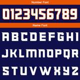 Custom Navy Orange White Reversible Basketball Suit for Adults and Kids Personalized Jersey
