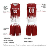 Custom Red White Basketball Jersey Uniform Suit Printed Your Logo Name Number